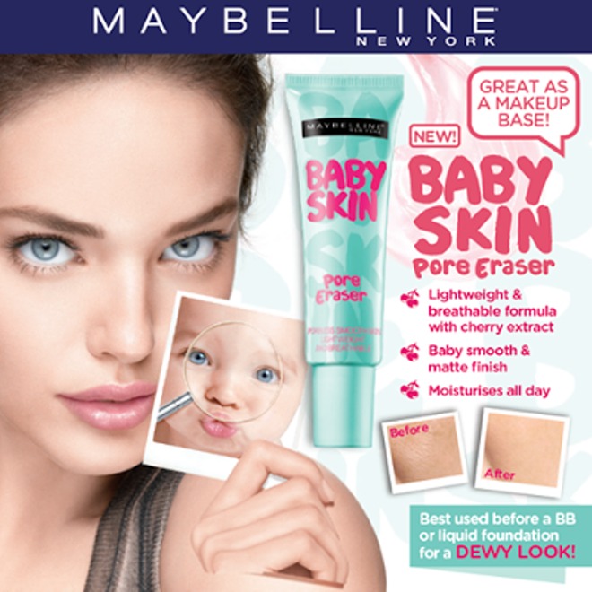 รูปภาพที่1 ของสินค้า : **พร้อมส่ง**Maybelline New York Baby Skin Instant Pore Eraser 20ml. ใหม่ล่าสุดจาก Maybelline ไพรเมอร์ที่จะช่วยลบรูขุมขน เป็นเนื้อซิลิโคนเนื้อสีใส ที่จะช่วยปรับผิวให้เรียบเนียนเหมือนแก้มเด็ก  ช่วยควบคุมความมัน ไม่ผสมน้ำหอม จะใช้เดี่ยวๆให้หน้าดูใสๆเป็นธรรมช