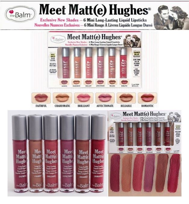 รูปภาพที่1 ของสินค้า : *พร้อมส่ง*New!! The Balm Meet Matte Hughes 6 Mini Long Lasting Liquid Lipstick Volume 2 Exclutive New Shade เซ็ทลิปเนื้อแมทจิ้มจุ่มไซส์มินิ 6 สีใหม่ล่าสุด ต่างกับเวอร์ชั่นแรกที่จะมีเฉดสีโทนสดใส สว่างขึ้น แต่ยังคงคอนเซ็ปต์นู้ดๆเช่นเดิมค่ะ มีตั้งแต่โทนนู้ดน