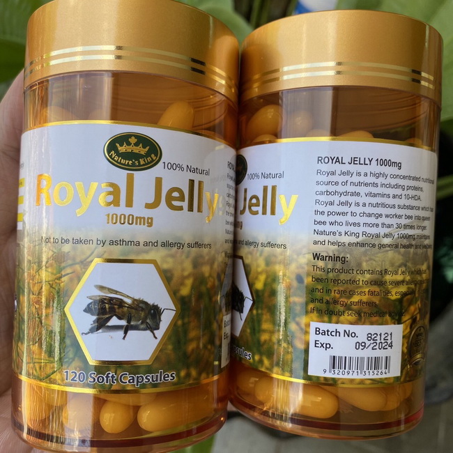 ٻҾ2 ͧԹ : Nature's King Royal Jelly 2% 1000 mg. 120 Soft Capsules (лء 120 ᤻) 鹪Դ紷仴»ªͧʡѴ 100% Ҩҡ ֧õҧªШ繵ҧ ش仴ԵԹ 