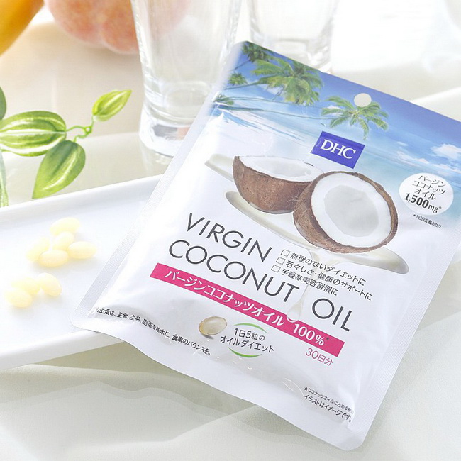 รูปภาพที่2 ของสินค้า : DHC Virgin Coconut Oil 100% 1500 mg. 30 days อาหารเสริมน้ำมันมะพร้าวสกัดบริสุทธิ์เหมาะกับผิวพรรณ ผม สุขภาพ ทำให้ผิวดูอ่อนวัย ช่วยให้ผิวไม่แห้ง ช่วยเรื่องริ้วรอยเหี่ยวย่น ช่วยละกระหรือฝ้า บนใบหน้า วิตามิน E ในน้ำมันมะพร้าวจะทำหน้าที่ขัดขวางปฏิกิริยาออกซิเด
