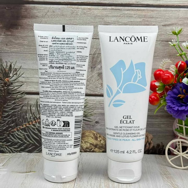 ٻҾ2 ͧԹ : Lancome Gel Eclat Gentle Cleansing Gel with Rose and Lotus Flower Extract 125 ml.ŷӤҴ˹Ҵ ѺءҾ Ǻͺҧ ͧҧ ͧ þɷ赡ҧ躹ش͡ҧ͹¹ 駵֧ 