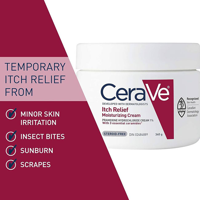 ٻҾ2 ͧԹ : CeraVe Itch Relief Moisturizing Cream 340g.  ùԴ鹢¼Ǫҭҹ˹ѧҡԡ ǹ繤ا Ѻҡ ѭҼҺҹ  ˹ѧ͡繢 ҡäѹ