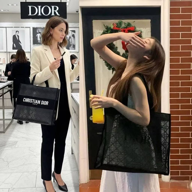 �ٻ�Ҿ���4 �ͧ�Թ��� : ������ Christian Dior Paris Beauty Black Lace Tote Bag �Թ��� GWP �ͧ�� 100% �����Ҵ����� ������� ���˹ѧ����բ�� ���º� ������ҡTote Bag ��˭� ���ͧ����� 41 x 38 x 15 ��. �о�����дǡ ���ǡ���ͧ��� �մ� �Ң��·Ͷ�� ����������͡�ѡɳ�ҡ Dio