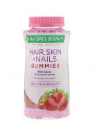 Nature's Bounty Optimal Solutions Hair, Skin & Nails Gummies with Biotin 2500 mcg. 140 Strawberry Gummies   çԵԹʵ ǹͧ͵Թºا˹ ҧ ǡШҧ ç