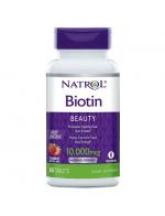 Natrol Biotin 10,000 mcg. Strawberry Flavor 60 Fast Dissolve Tablets ͵Թ 10,000 á Դ ʵ ҹ§ 1 紵ѹ ҹ  ԵԹҵ ٵѺا鹼 ҹ§ 1 紵ѹ 