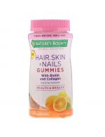 Nature's Bounty Optimal Solutions Hair, Skin & Nails Gummies with Biotin 2500 mcg. 80 Orange Gummies    çԵԹʹ ǹͧ͵Թºا˹ ҧ ǡШҧ