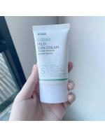 Anua 5-Zero Mild Sun Cream SPF 50+ PA++++ 50 ml. ѹᴴѺ¡ѹᴴ຺ physical sunscreen ͡ѹഴҡǹҵѺǺͺҧ  ͡ѹᴴդ »ͧǵʹ ѹ ͧѹʧᴴкͤѧ UV ҧ