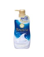 Bouncia Body Soap 550 ml. (ขวดหัวปั๊ม) ครีมอาบน้ำจากน้ำนมวัว ที่ผสานคุณค่าของ Hyaluronic Acid, Collagen และ Milk Butter ครีมฟองขาวข้นเนื้อนุ่มบำรุงผิวเนียนนุ่ม รักษาสมดุลย์มอบความชุ่มชื่นให้ผิวสดใสสุดๆ จากญี่ปุ่น ดุจการอาบน้ำนม ช่วยให้เนื้อผิว