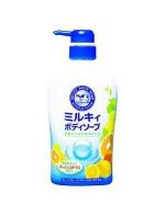 Cow Brand Milky Body Soap กลิ่น Fresh Citrus Scent 580ml. (ขวดหัวปั๊ม) ครีมอาบน้ำที่มีส่วนผสมจากนมข้มข้นผสม Citrus ที่ให้วิตามินซีกับผิวทำให้ผิวขาวขึ้นอย่างเป็นธรรมชาติ ขณะอาบจะรู้สึกถึงฟองครีมที่นุ่มของเนื้อนมที่ผสมอยู่อย่างเข้มข้น ทำให้รู้สึ Cow Brand Milky Body Soap กลิ่น Fresh Citrus Scent 580ml. (ขวดหัวปั๊ม) ครีมอาบน้ำที่มีส่วนผสมจากนมข้มข้นผสม Citrus ที่ให้วิตามินซีกับผิวทำให้ผิวขาวขึ้นอย่างเป็นธรรมชาติ ขณะอาบจะรู้สึกถึงฟองครีมที่นุ่มของเนื้อนมที่ผสมอยู่อย่างเข้มข้น ทำให้รู้สึ