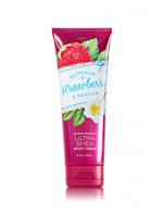 Bath & Body Works Bourbon Strawberry & Vanilla 24 Hour Moisture Ultra Shea Body Cream 226g. اش աԴҹ ¡ⷹҹͧʵͻԤͷ  ǹҤ