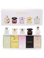 Versace Miniatures Collection 2017 For Women ชุดเซ็ทน้ำหอม 5 กลิ่นหอมขายดี สำหรับหญิงสาว หอมหรูหราโดดเด่นเป็นเอกลักษณ์ สไตล์  Versace สร้างเสน่ห์ติดตรึงไม่รู้เลือน ขนาดพกพา 5ml. มาในแพคเกจสวยงาม เหมาะสำหรับซื้อเป็นของขวัญ ของฝาก