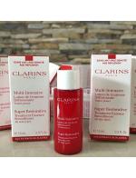 Clarins Multi-Intensive Super Restorative Treatment Essence ขนาดทดลอง 10ml. เอสเซ็นส์น้ำตบจากคาแรงค์ เนื้อสัมผัสที่มอบความสดชื่น ละมุนผิว พร้อมคุณสมบัติของการเตรียมผิวให้พร้อมรับกับทุกการบำรุง มอบผิวที่ดูเพอร์เฟกต์นุ่มนวล ผิวดูเปล่งประกายกระจ่่า Clarins Multi-Intensive Super Restorative Treatment Essence ขนาดทดลอง 10ml. เอสเซ็นส์น้ำตบจากคาแรงค์ เนื้อสัมผัสที่มอบความสดชื่น ละมุนผิว พร้อมคุณสมบัติของการเตรียมผิวให้พร้อมรับกับทุกการบำรุง มอบผิวที่ดูเพอร์เฟกต์นุ่มนวล ผิวดูเปล่งประกายกระจ่่า