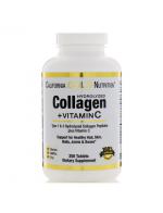 California Gold Nutrition Collagen Peptides + Vitamin C Hydrolyzed Type 1 & 3 ขนาด 250 Tablets คอลลาเจน+วิตามินซีจากอเมริกา คอลลาเจนชนิดที่ 1 กับ 3 ซึ่งทั้งสองชนิดนี้มีหน้าที่ช่วยให้ผิวหนังหรือผิวพรรณมีความชุ่มชื้น นุ่มนวล สดใสขึ้น และลดริ