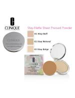 CLINIQUE Stay-Matte Sheer Pressed Powder Oil Free 7.6 g. แป้งพัฟอัดแข็งเนื้อเนียน สูตรปราศจากความมัน ช่วยดูดซับความมันบนผิว ให้ผิวรู้สึกสบายไม่มันวาว เหมาะสำหรับผิวมัน สีเนียนเข้ากับผิว บางเบา ปกปิดปานกลาง ไม่เป็นคราบ ช่วยสร้างผิวสวยสุขภาพดีแล CLINIQUE Stay-Matte Sheer Pressed Powder Oil Free 7.6 g. แป้งพัฟอัดแข็งเนื้อเนียน สูตรปราศจากความมัน ช่วยดูดซับความมันบนผิว ให้ผิวรู้สึกสบายไม่มันวาว เหมาะสำหรับผิวมัน สีเนียนเข้ากับผิว บางเบา ปกปิดปานกลาง ไม่เป็นคราบ ช่วยสร้างผิวสวยสุขภาพดีแล