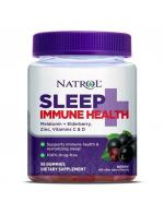 Natrol Sleep + Immune Health 50 Berry Gummies  ของแท้จาก US 100% วิตามินเม็ดกัมมี่นอนหลับ+เสริมสร้างภูมิคุ้มกันให้ร่างกายแข็งแรง รูปแบบเม็ดเจลลี่ รสเบอร์รี่ เคี้ยวหนึบ ทานง่าย มีส่วนผสมของเมลาโทนิน ,Elderberry วิตามินซี ,วิตามินดี และสังกะสี 