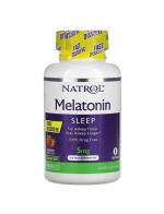Natrol Melatonin Sleep 5 Mg 150 Tablets Strawberry ของแท้จาก US 100% วิตามินเมลาโทนินแบบเม็ดอม รสสตรอเบอร์รี่แสนอร่อย ทานง่าย แค่อมให้ละลายในปาก ไม่จำเป็นต้องดื่มน้ำตาม มีคุณสมบัติกึ่งฮอร์โมน ช่วยให้เราหลับสนิท รู้สึกผ่อนคลาย นอนหลับง่ายขึ้น หลับสบายไม่ตื