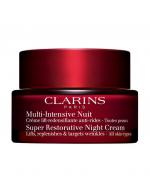 CLARINS Super Restorative Night Cream 50 ml. ไนท์ครีมสูตรมอบผิวดูกระชับ ลดเลือนความหย่อนคล้อย และริ้วรอยแห่งวัย สำหรับวัย 45 ปีขึ้นไป ช่วยลดผลกระทบที่ทำร้ายผิวจากวัยที่เพิ่มขึ้น ปรับผิวให้ดูเรียบเนียน สีผิวดูสม่ำเสมอ แลดูกระชับขึ้นคืนแล้วคืนเล่า ผิวดูกระจ CLARINS Super Restorative Night Cream 50 ml. ไนท์ครีมสูตรมอบผิวดูกระชับ ลดเลือนความหย่อนคล้อย และริ้วรอยแห่งวัย สำหรับวัย 45 ปีขึ้นไป ช่วยลดผลกระทบที่ทำร้ายผิวจากวัยที่เพิ่มขึ้น ปรับผิวให้ดูเรียบเนียน สีผิวดูสม่ำเสมอ แลดูกระชับขึ้นคืนแล้วคืนเล่า ผิวดูกระจ