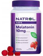 Natrol Gummies Sleep Melatonin 10 Mg. 140 Strawberry Gummies ของแท้จาก US 100% แพคเกจใหม่ วิตามินเมลาโทนินแบบกัมมี่ รสสตรอเบอร์รี่ ช่วยทำให้รู้สึกผ่อนคลาย นอนหลับง่ายขึ้น หลับสบายไม่ตื่นกลางดึก ตื่นมาสมองปลอดโปร่ง ช่วยให้อาการ jet lag ดีขึ้น ช่วยให้ร่างกา