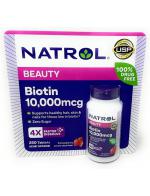 Natrol Biotin Beauty 10,000 mcg 4x Faster Dissolve 250 Strawberry Flavored Tablets วิตามินบำรุงผม ผิวพรรณ เล็บ เร่งด่วน วิตามินไบโอตินเข้มข้น 10,000 ไมโครกรัม สูตรดูดซึมเร็ว 4 เท่า สำหรับหนังศีรษะบาง ผมร่วงง่าย ไบโอตินที่จะช่วยเสริมแข็งแรงให้รากผมยึดเกาะเ Natrol Biotin Beauty 10,000 mcg 4x Faster Dissolve 250 Strawberry Flavored Tablets วิตามินบำรุงผม ผิวพรรณ เล็บ เร่งด่วน วิตามินไบโอตินเข้มข้น 10,000 ไมโครกรัม สูตรดูดซึมเร็ว 4 เท่า สำหรับหนังศีรษะบาง ผมร่วงง่าย ไบโอตินที่จะช่วยเสริมแข็งแรงให้รากผมยึดเกาะเ