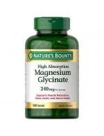 Nature's Bounty High Absorption Magnesium Glycinate 240 mg 180 Capsules แมกนีเซียมไกลซิเนตดูดซึมสูง 240 mg  ช่วยบํารุงสุขภาพหัวใจ กระดูก เส้นประสาท และกล้ามเนื้อ เพื่อให้คุณเจริญเติบโตได้ตั้งแต่ศีรษะจรดส้นเท้า Nature's Bounty High Absorption Magnesium Glycinate 240 mg 180 Capsules แมกนีเซียมไกลซิเนตดูดซึมสูง 240 mg  ช่วยบํารุงสุขภาพหัวใจ กระดูก เส้นประสาท และกล้ามเนื้อ เพื่อให้คุณเจริญเติบโตได้ตั้งแต่ศีรษะจรดส้นเท้า