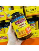 Nature Made Super C With Vitamin D3 & Zinc200 Tablets วิตามิน C สูตรเข้มข้นชนิดเม็ดครบจบในเม็ดเดียว ด้วย 5 สารอาหารสำคัญเสริมวิตามินดี3 และซิงค์ ช่วยเสริมสร้างระบบภูมิคุ้มกัน ป้องกันการอักเสบ ต่อต้านอนุมูลอิสระ ซ่อมบำรุงระบบเอนไซม์ Nature Made Super C With Vitamin D3 & Zinc200 Tablets วิตามิน C สูตรเข้มข้นชนิดเม็ดครบจบในเม็ดเดียว ด้วย 5 สารอาหารสำคัญเสริมวิตามินดี3 และซิงค์ ช่วยเสริมสร้างระบบภูมิคุ้มกัน ป้องกันการอักเสบ ต่อต้านอนุมูลอิสระ ซ่อมบำรุงระบบเอนไซม์