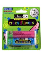 Chap Ice Lip Balm Crazy Flavors (แพ็คคู่) กลิ่นแตงโม & บลูราสเบอรี่ กลิ่นหอมหวานของแตงโมและบลูราสเบอรี พร้อมความชุ่มชื่นแก่ริมฝีปาก  Chap Ice Lip Balm Crazy Flavors (แพ็คคู่) กลิ่นแตงโม & บลูราสเบอรี่ กลิ่นหอมหวานของแตงโมและบลูราสเบอรี พร้อมความชุ่มชื่นแก่ริมฝีปาก